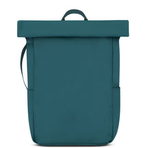 Johnny Urban Rolltop Rucksack 'Henry' in petrolfarben mit schlichter, rechteckiger Form und Tragegriff