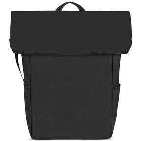 Schwarzer Rolltop-Rucksack 'Henry' von Johnny Urban mit zwei seitlichen Taschen
