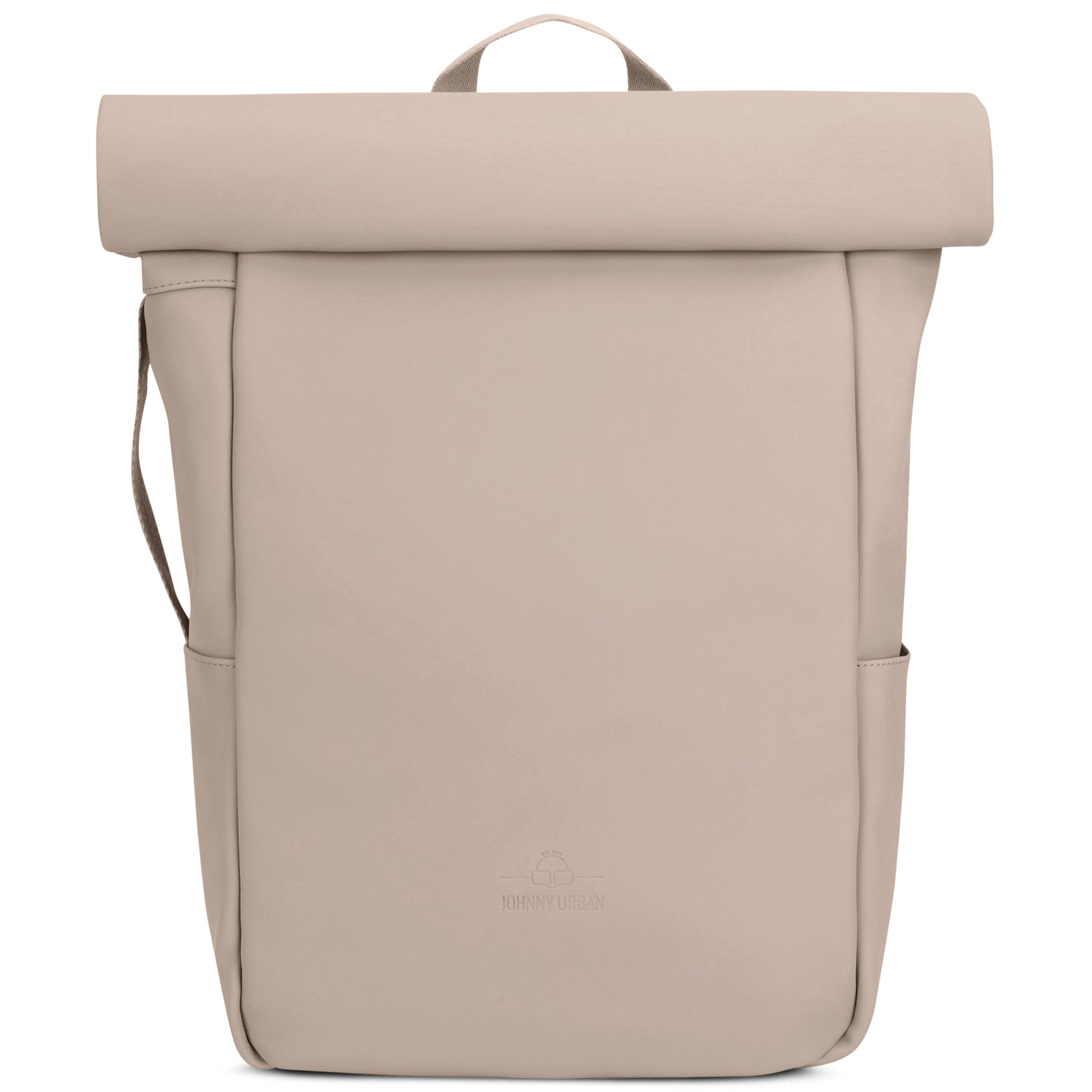 Beiger Rolltop Rucksack 'Henry' mit Tragegriff, schlichtes Design
