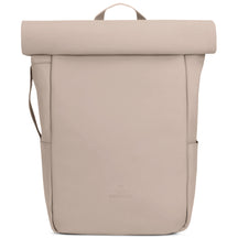 Beiger Rolltop Rucksack 'Henry' mit Tragegriff, schlichtes Design
