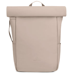 Beiger Rolltop Rucksack 'Henry' mit Tragegriff, schlichtes Design