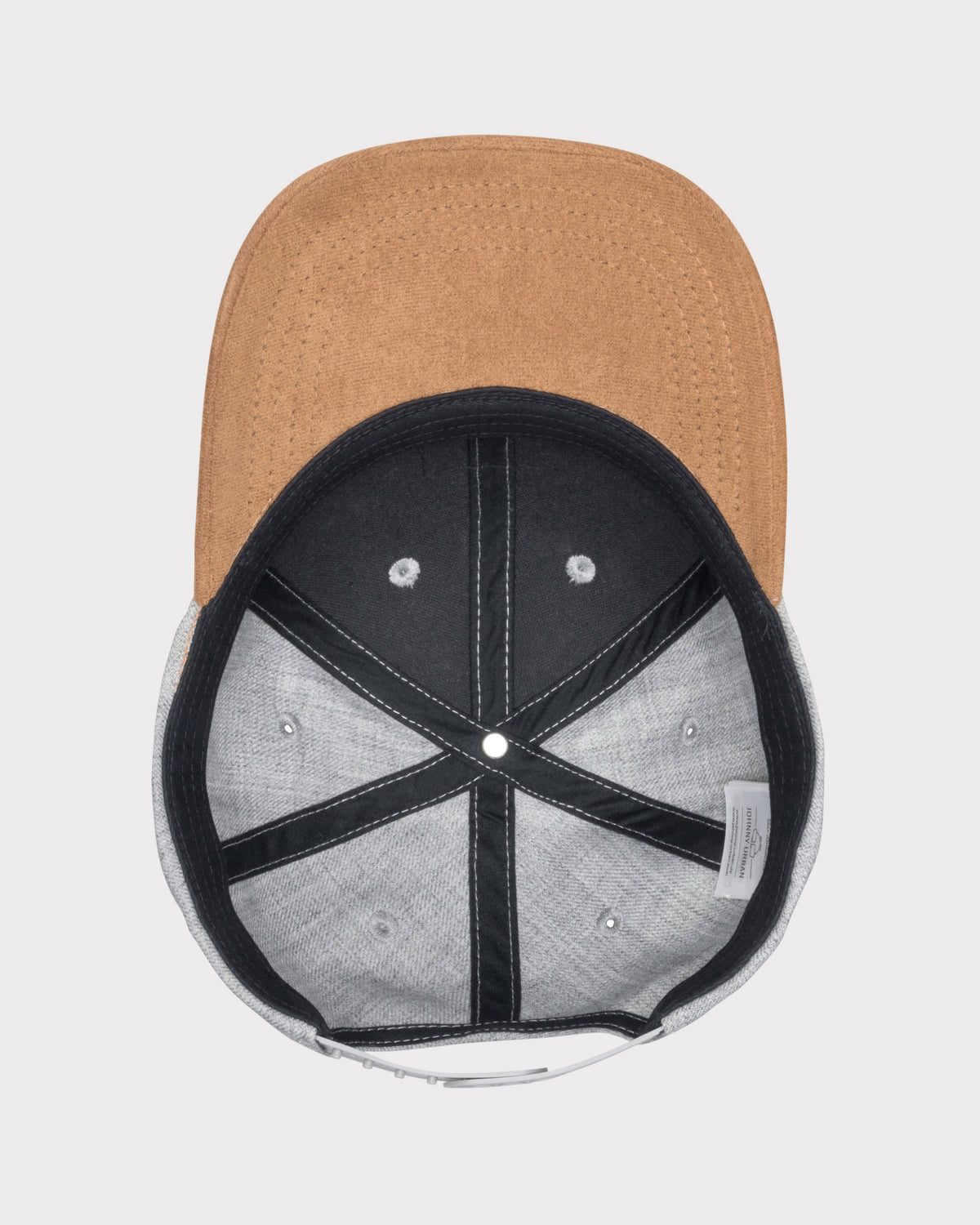Johnny Urban Snapback Cap 'Dean' mit gebogenem Schirm in Grau und Braun, Innenansicht